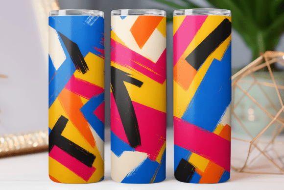 Abstract Pattern Art Tumbler Wrap 20oz Graphics Tumbler Wraps