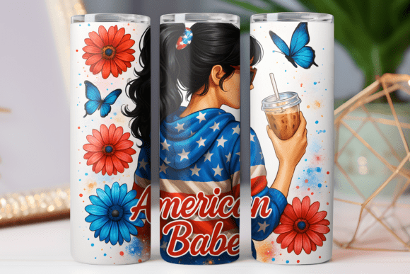 American Babe Patriotic Tumbler Wraps Graphics Review