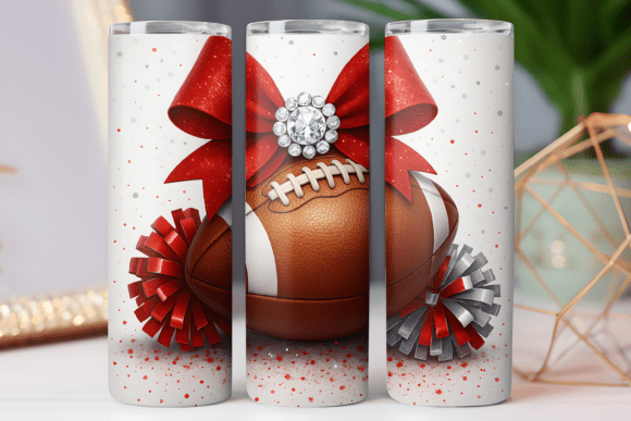 American Football Girl Tumbler Wrap 20oz Graphics & Tumbler Wraps