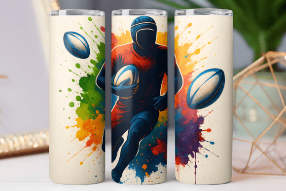 American Football Tumbler Wrap Art 20oz Graphics & Tumbler Wraps