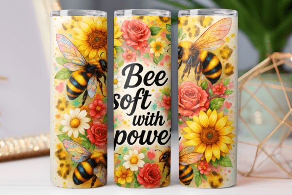 Bee Inspiration Skinny Tumbler Wrap 20oz Design Review