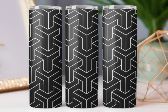 Black Geometric Pattern Tumbler Wrap Png: Graphics & Tumbler Wraps Review