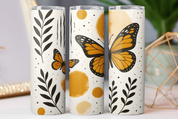 Butterfly Abstract Pattern Tumbler Wrap