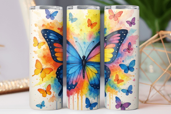 Butterfly Animal Tumbler Wrap Graphics for Crafters