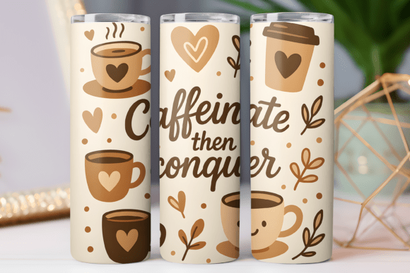 Coffee Tumbler Wrap Art 20oz Skinny Png Graphics for Tumbler Wraps