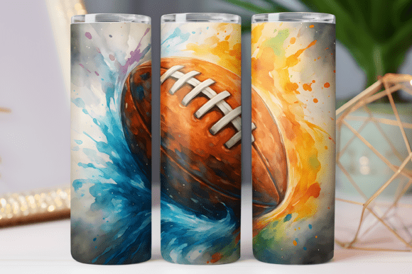 Color American Football Tumbler Wrap Png: Graphics for Tumbler Wraps