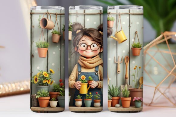 Cute Girl Plant Tumbler Wrap 20oz Skinny: A Designer's Honest Take