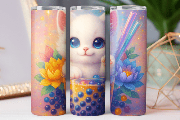 Cute Kitty Tumbler Wrap Graphics Review