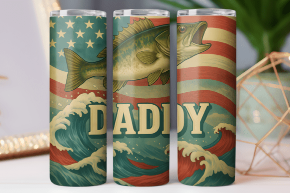 Daddy Father Tumbler Wrap 20oz Skinny: Graphics & Tumbler Wraps