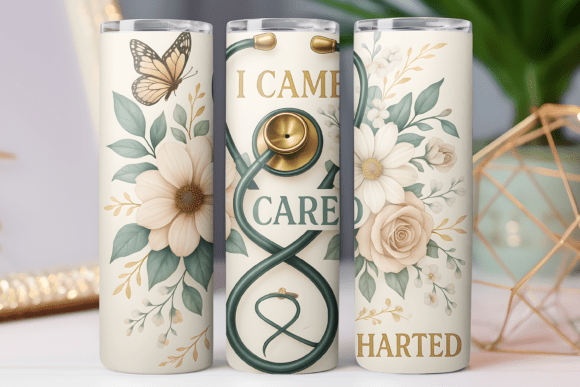 Floral Nurse Tumbler Wrap Review for Real Embroidery Projects