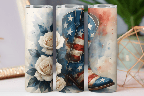 Floral Patriotic Tumbler Wrap Png 20oz Review