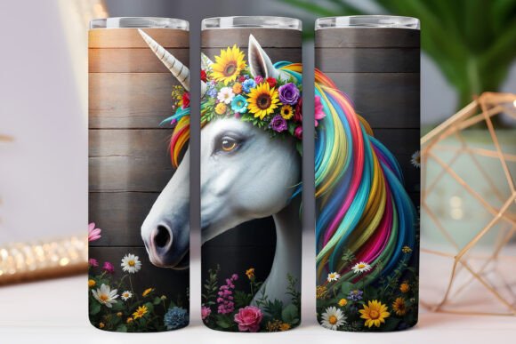 Floral Unicorn Tumbler Wrap 20oz Photo: Graphics Review