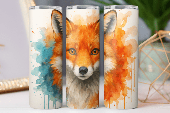 Fox Animal Tumbler Wrap Graphics for Tumbler Wraps