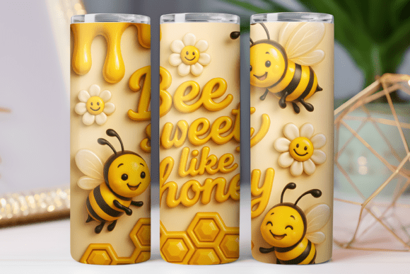Funny Bee Inspiration Tumbler Wraps Graphics