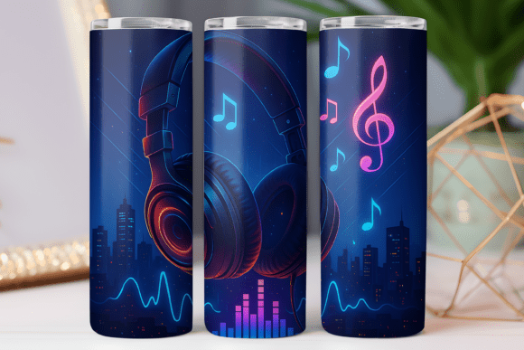 Game Music Tumbler Wrap: PNG Graphics for Tumbler Wraps
