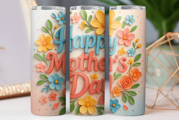 Happy Mother's Day Tumbler Wrap Graphics