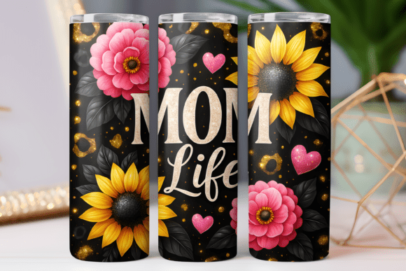 Mom Life Mother Tumbler Wrap: Graphics for Tumbler Wraps