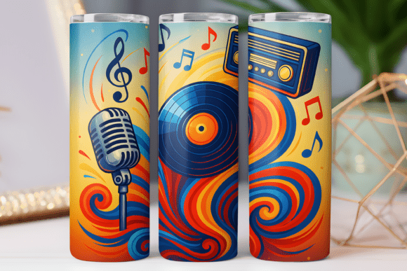 Music Tumbler Wrap for 20oz Skinny: Graphics & Tumbler Wraps