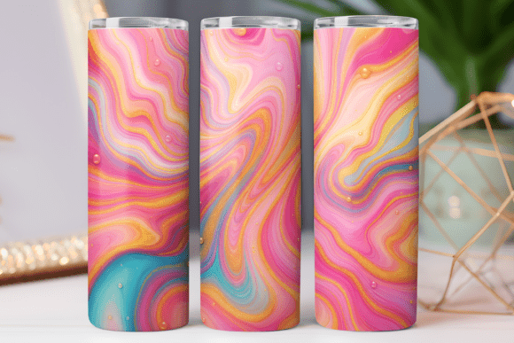 Oil Color Abstract Pattern: A Graphics Review for Tumbler Wraps