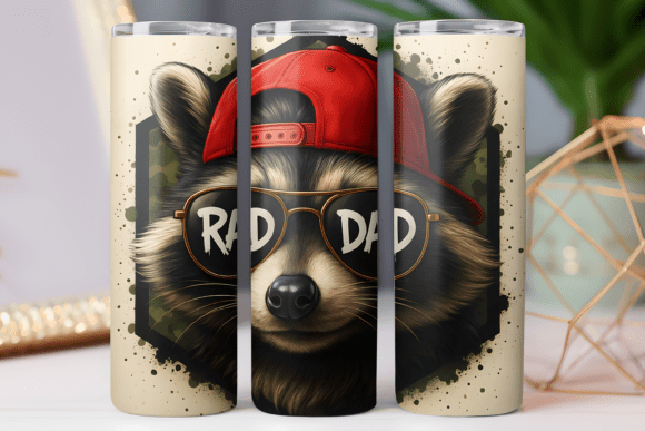 Rad Dad Father Tumbler Wrap 20oz Skinny Graphics Review