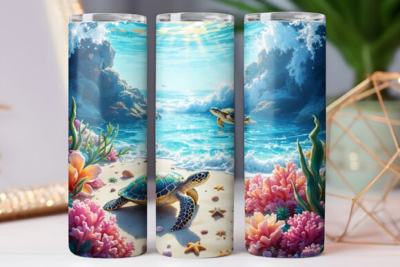 Sea Turtle Tumbler Wrap: Designer Review for Embroidery