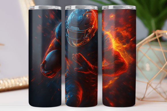 Tumbler Wraps: American Football Play 20oz Graphics