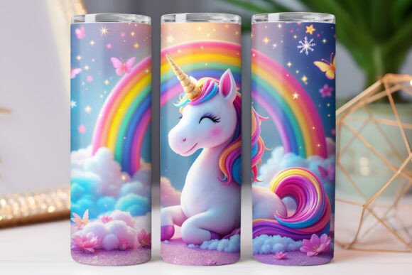 Unicorn Tumbler Wrap 20oz Photo Skinny Graphics