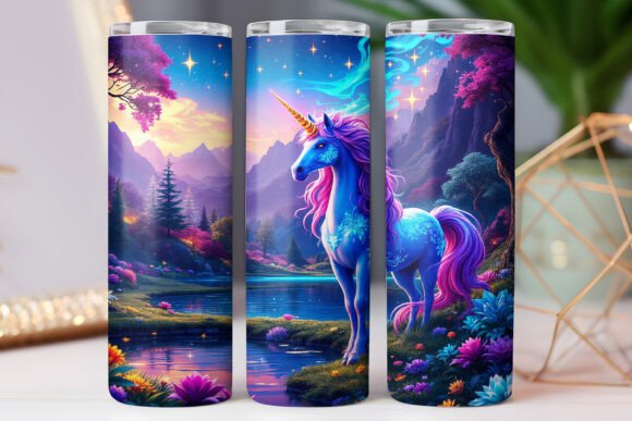 Unicorn Tumbler Wrap 20oz Skinny: Graphics for Tumbler Wraps