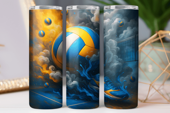 Volleyball Tumbler Wrap Graphics for Tumbler Wraps