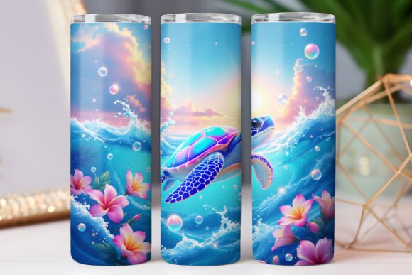 Wave Sea Turtle Tumbler Wrap: Graphics & Tumbler Wraps Review
