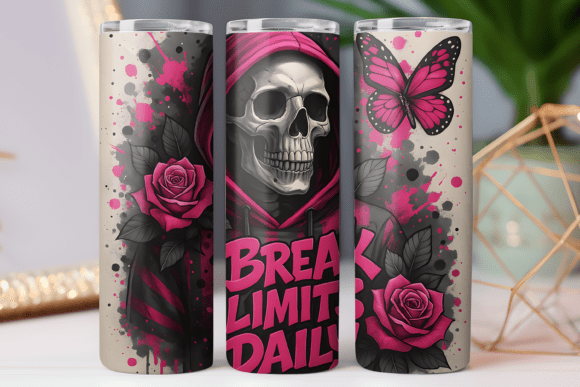 Women Floral Skeleton Tumbler Wrap Graphics Review